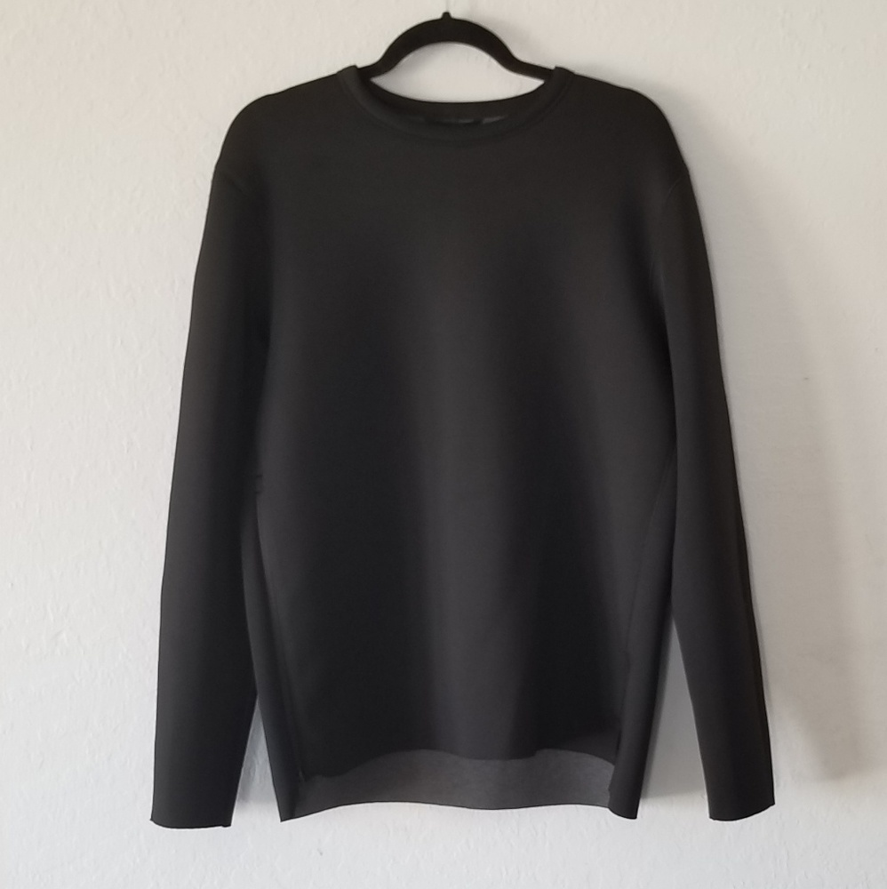 Theory Black Scuba-knit Sweatshirt Medium NWT